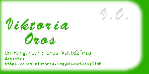 viktoria oros business card